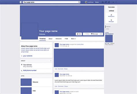 Facebook Page Template Template Business
