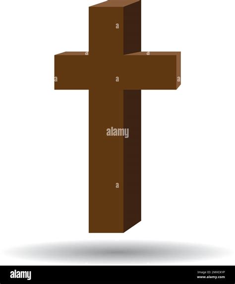Symbol Of Christian Cross Vector Illustration Design Template Stock