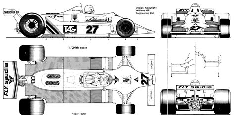 1979 Williams Fw07 Williams F1 Blueprints Blueprint Drawing