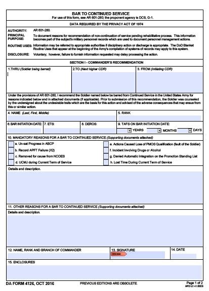 Download Fillable Da Form 4126