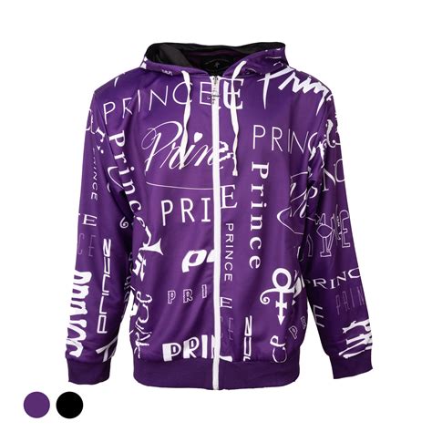 Prince Logo Pattern Premium Zip Hoodie Shop The Prince Official Store