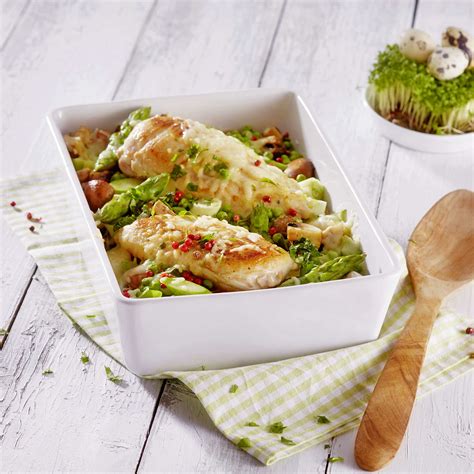 Auflauf mit Frühlingsgemüse und Hähnchenbrustfilet Rezept Kaufland