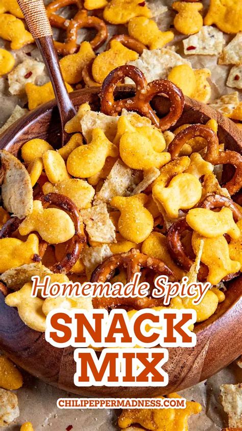Homemade Spicy Snack Mix Spicy Snacks Snack Mix Snacks