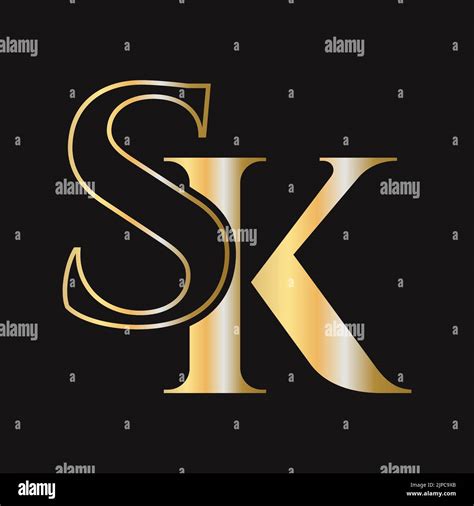 Initial Letter Sk Ks Logo Design Vector Template Monogram Sk Logotype