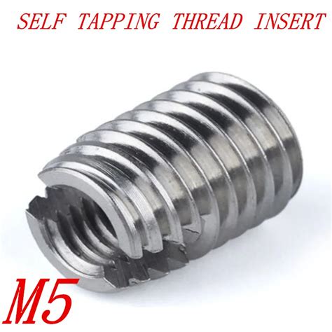 20pcs M5 Stainless Steel Self Tapping Thread Insert In Threaded Insert