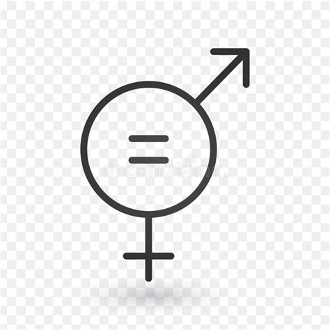 Gender Equal Sign Icon Men And Women Equal Concept Icon In Linear Design Editable Stroke