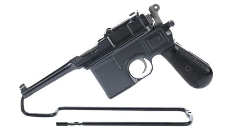 Mauser C96 Broomhandle Semi Automatic Pistol With Stock Rock Island