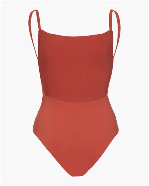 Anemone Designer Synthetic Square Neck One Piece Swimsuit In Red Lyst