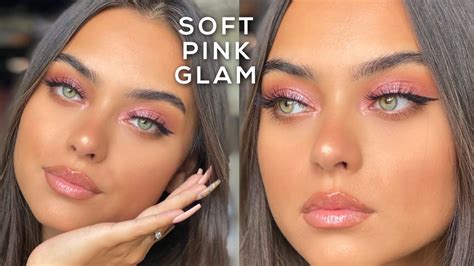 Soft Pink Glam Makeup Look Youtube