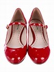 Miu Miu Patent Leather Mary Jane Flats - Shoes - MIU55373 | The RealReal