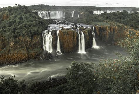 Iguazu Falls View From Brazil At Sunrise Safire Flickr