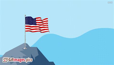 American Flag Waving In The Wind  Imagespics