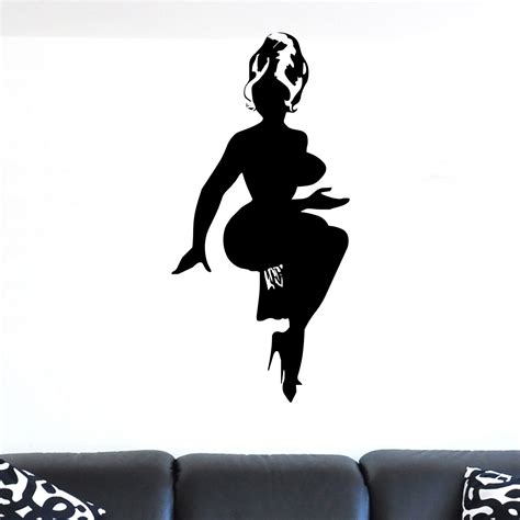 Cool Pinup Sexy Lady Big Hair Retro Vintage Wall Sticker Wall Stickers