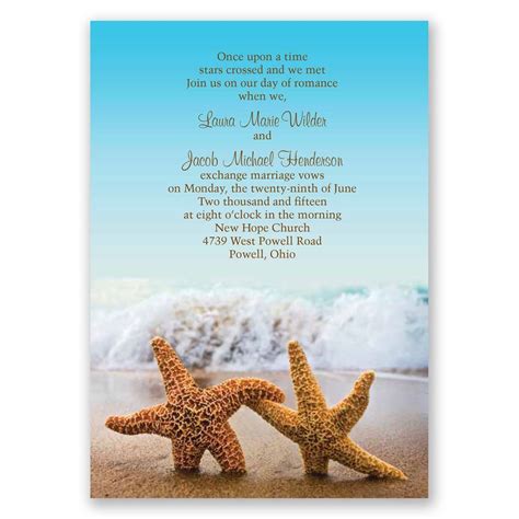 Shop for beach wedding invitations for your sunny wedding. Starfish Invitation | Invitations By Dawn