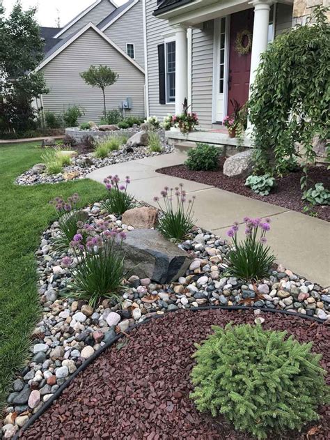 Gorgeous Gorgeous Front Yard Rock Garden Landscaping Ideas Https Domakeover Com Front