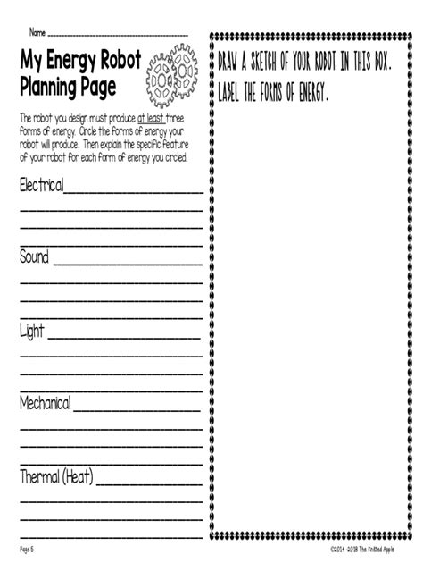 Fillable Online Draw A Sketch Of Your Robot In This Box Label The Forms Of Fax Email Print