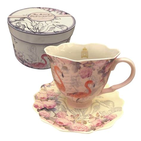 Check out our flamingo teacup selection for the very best in unique or custom, handmade pieces from our tea cups & sets shops. #mollieandfred - Disaster Designs Aviary Flamingo Cup ...