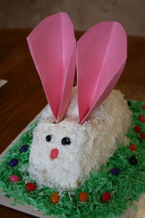 The secret to crafting this adorable easter bunny cake is the shredded coconut! Easter Bunny Cake - BigOven