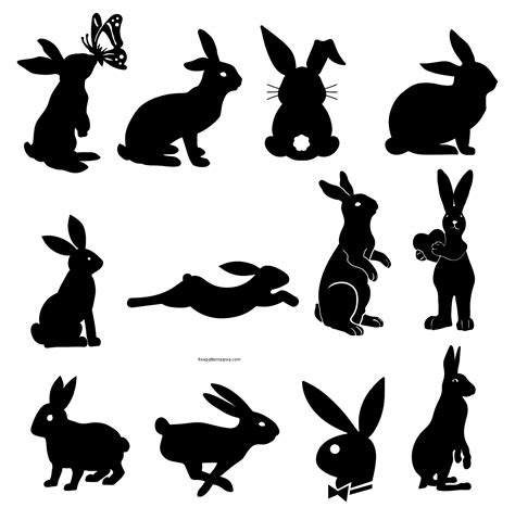 Free Svg Rabbit Silhouette File For Cricut Vector Rab