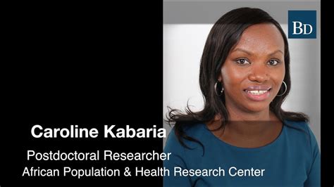 Women In Science Caroline Kabiria Post Doctoral Research Scientist