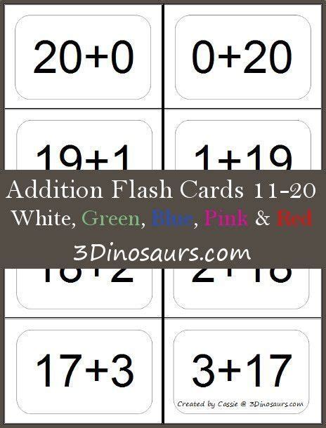 You may select which range of number that will be used for the set to be produced. Addition Facts To 20 Flashcards Worksheets | Worksheet Hero