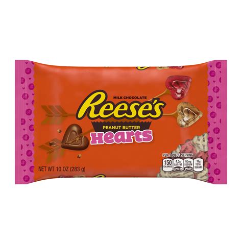 Reeses Valentines Milk Chocolate Peanut Butter Candy Hearts 10 Oz