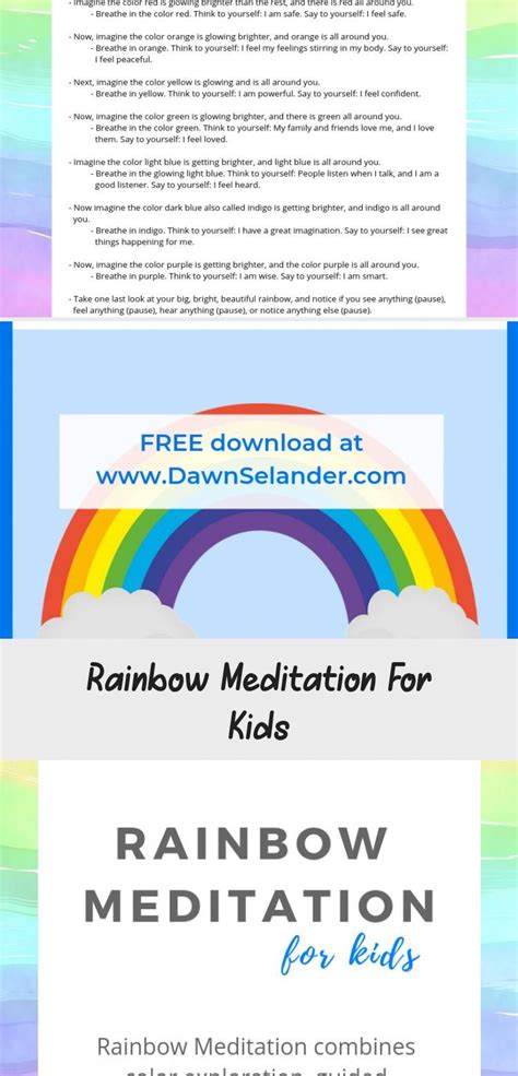 Rainbow Meditation For Kids In 2020 Meditation Scripts Guided