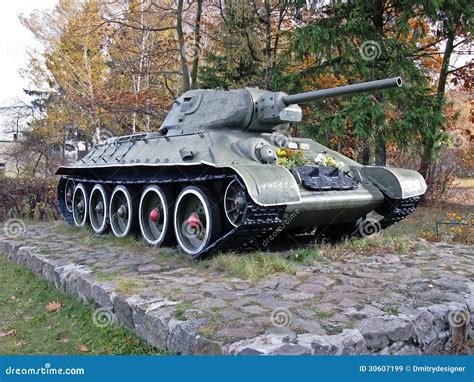 Soviet Tank T 34 Stock Image Image Of Tracks Military 30607199