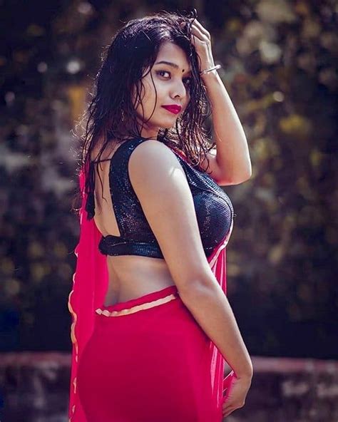 shoutout goes to nandini she looks hot in saree follow deshi beauty for more on instagram