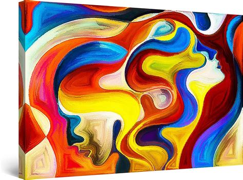 Startonight Canvas Wall Art Abstract Abstract Faces Me