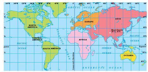 Map Of The World With Latitude And Longitude Map