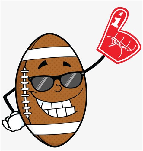 6588 Smiling American Football Ball With Sunglasses Funny American