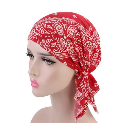 Buy Women Ruffle Cancer Hat Beanie Scarf Turban Head Wrap Cap At