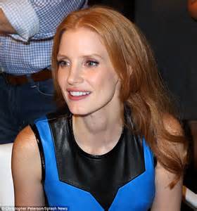 Fashion Night Out 2012 Jessica Chastain Is A Fashionista In Leather