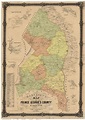 1861 Prince George's Co MD Wall Map