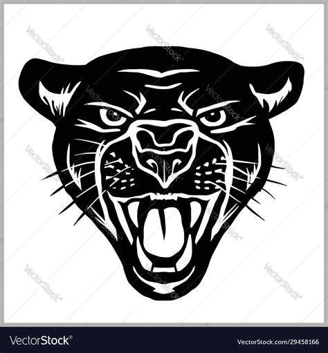 Panther Head Isolated Royalty Free Vector Image