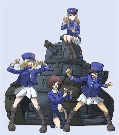 Safebooru 4girls Akiyama Yukari Andou Girls Und Panzer Bc Freedom Emblem Bc Freedom