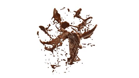 Free Chocolate Splash With Droplets 3d Rendering Png Alpha 15119478