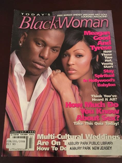 Todays Black Woman Magazine Cover Meagan Good And Tyrese Junjuly 2006