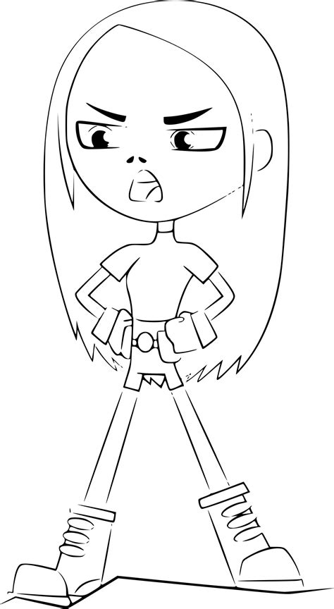 Coloriage Terra Teen Titans à imprimer