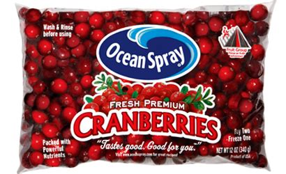 1 cup (250 ml) sugar; Coupons for Produce: $1 off one bag of Ocean Spray ...