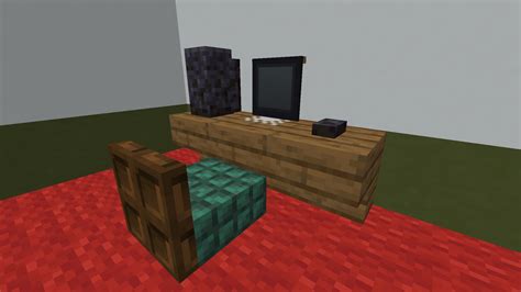 Desktop Computer With Desk Minecraft Furniture