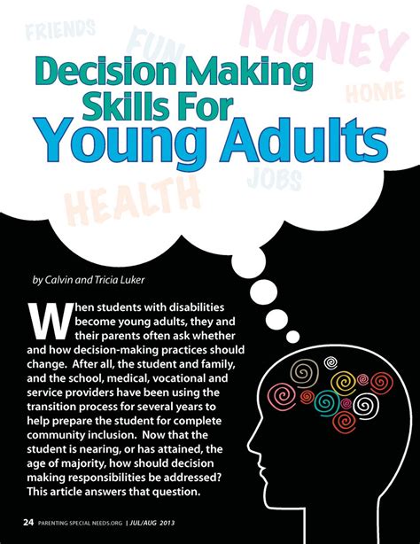Parenting Special Needs Magazine July August 2013 Decision Making