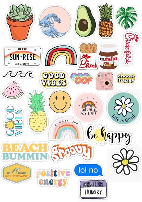 Vsco Sticker Pack Haileys Stickers In 2021 Preppy Stickers Cute