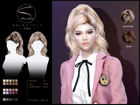 The Sims Resource High Ponytail Curly Hair 010323lisana