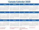 2020 Printable Calendar Canada | Example Calendar Printable