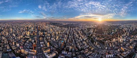 Panoramic Aerial View Of The City Of São Paulo Brazil Stock Photo