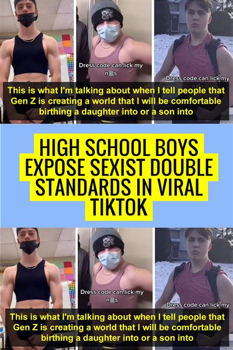 High School Boys Expose Sexist Double Standards In Viral Tiktok Artofit