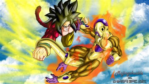 Goku Ssj4 Vs Golden Freezer By Majingokuable On Deviantart