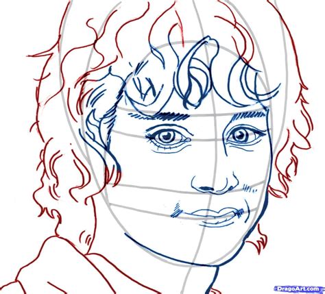 How To Draw Frodo Baggins From Lord Of The Rings Printable Step By Step